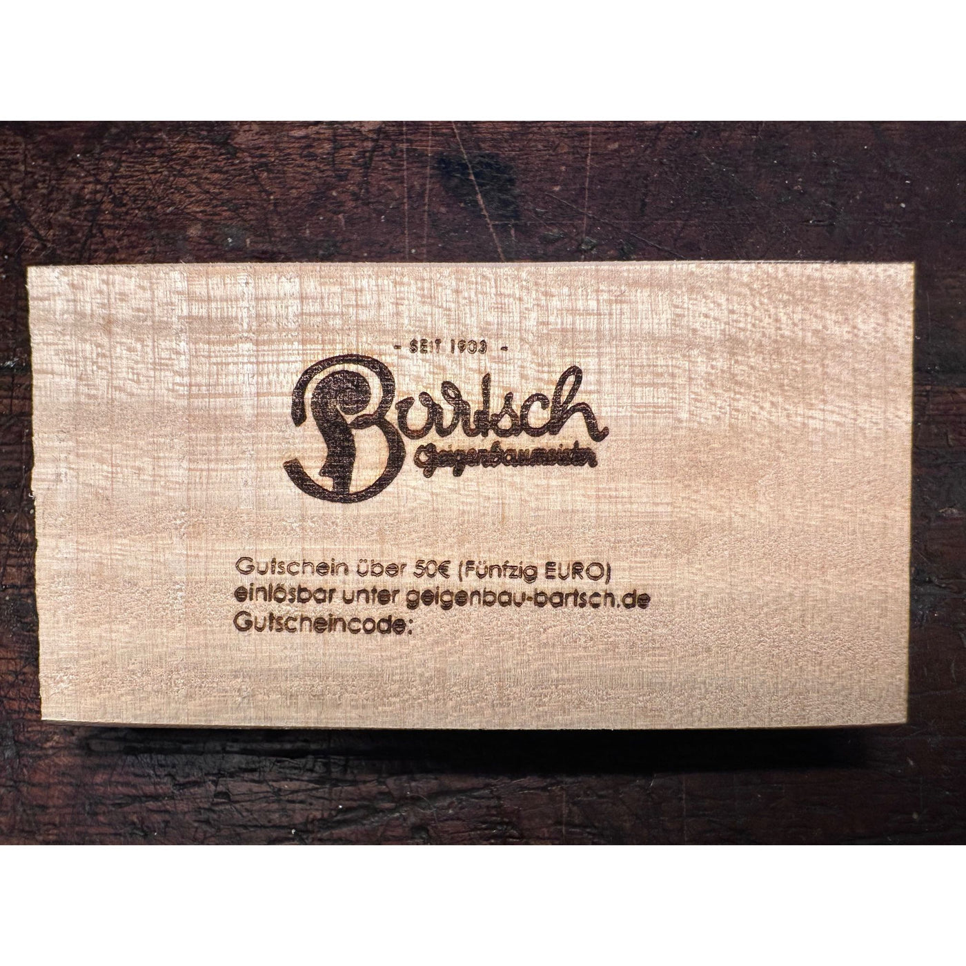 Holz-Gutschein für geigenbau-bartsch.de