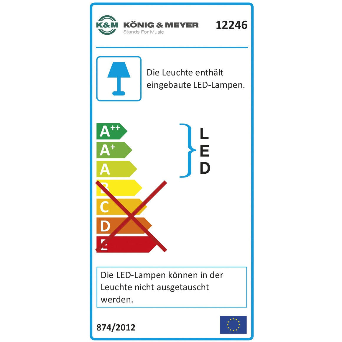 Notenpultleuchte K&M Double4 LED FlexLight